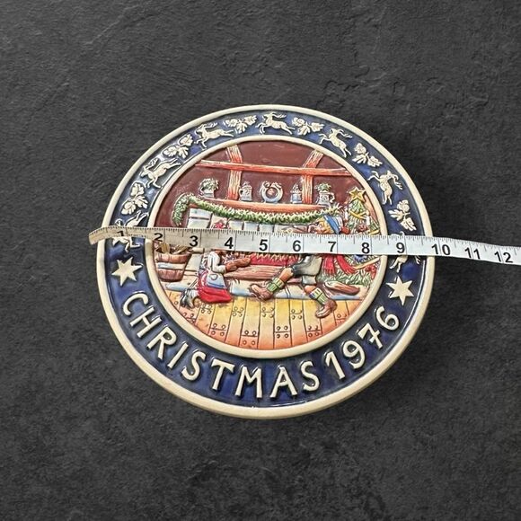Vintage Schmid Christmas 1976 Genuine Bavarian Plate Limited Edition - Picture 5 of 9